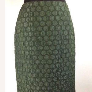 Anthropologie Maeve Goban pencil skirt green dot 6